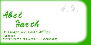 abel harth business card